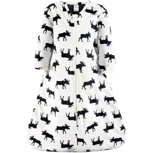 Hudson Baby Unisex Baby Long Sleeve Plush Faux Fur Sleeping Bag, Wearable Blanket