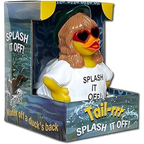 CelebriDucks - Tail-RRR - Splash It Off - Floating Rubber Ducks - Collectible Bath Toy Gift for Kids & Adults of All Ages