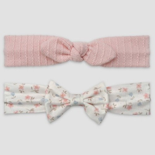 Carter's Just One You® Baby Girls' 2pk Floral Headwrap - Pink Newborn