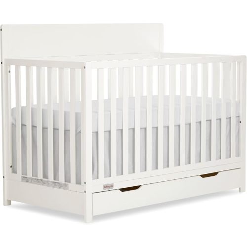 Fisher-Price Meadowbrook 4-in-1 Convertible Full Size Baby Crib with Drawer, Wooden Nursery Furniture, Converts to Toddler Bed with Guardrail, Daybed & Full-Size Bed, GGG, BSA Certified, Cannoli Cream