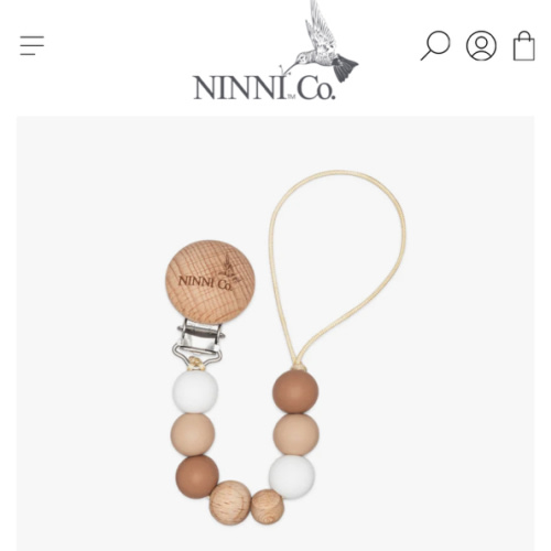 Ninni Co. Hazelnut Pacifier Clip
