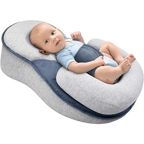 Baby Wedge Pillow for Newborn, Adjustable Baby Feeding Pillow for Reducing Spit-Up, Bottle Feeding
