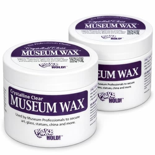 QuakeHold! 66112 Museum Wax, 2 oz (2-Pack) | For Collectibles, Figurines, Antiques, Vases, Crystal, Frames and Decor, Removable Earthquake Putty