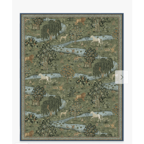 Owl & Willow Green Rug by Morris & Co. | Ruggable US
