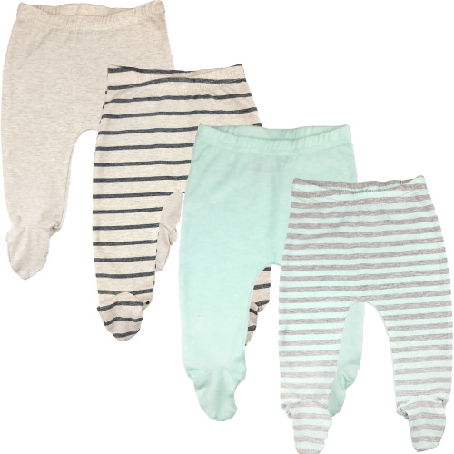 123 Bear Cotton Spandex Baby Pants with feet / Baby leggings with footies