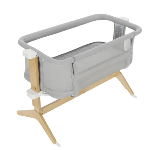 Newton Bassinet And Bedside Sleeper, Grey/Birch
