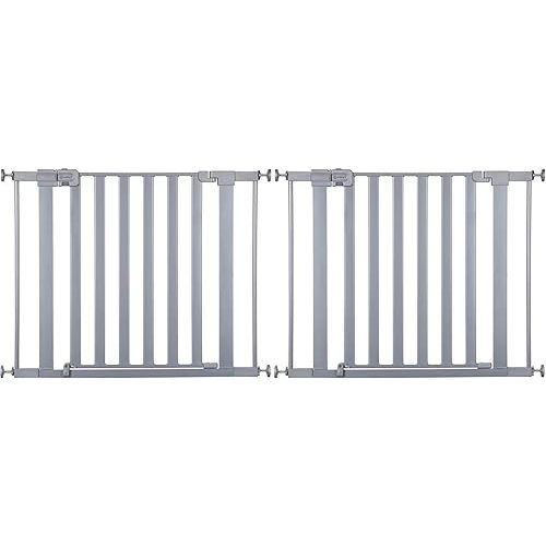 Safety 1st Walk Through Baby Gate with Door, Adjustable Pressure Mount Lift, Dog Gates, Fits 29"-38" Wide, 2-Pack, Silver