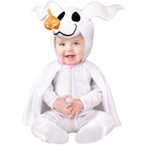 Spirit Halloween The Nightmare Before Christmas Baby Zero Light-Up Hooded Jumpsuit Costume, Officially Licensed