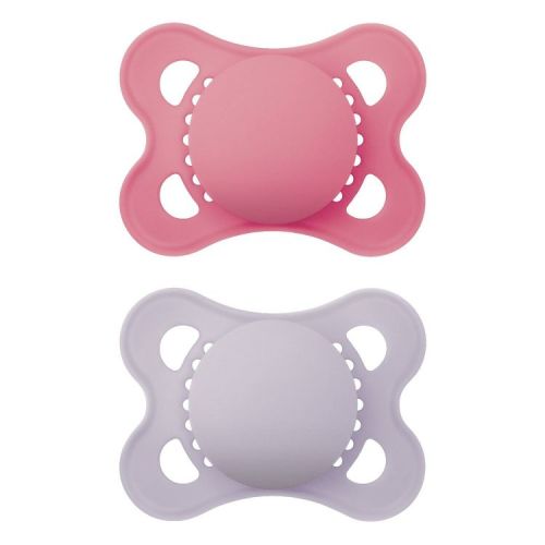 MAM Matte Original Unprinted Pacifier 0-6m - Girl - 2pc