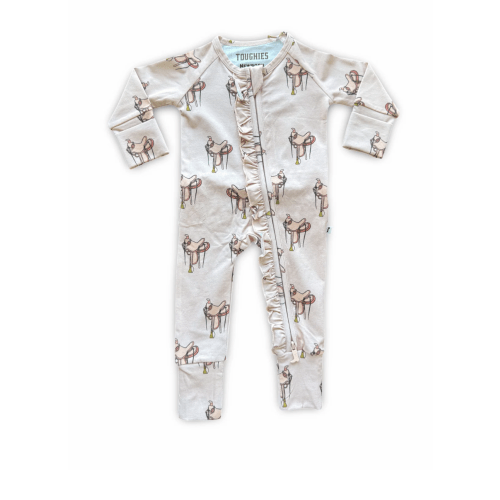 Pink Saddles Convertible Ruffle One-piece - Toughies