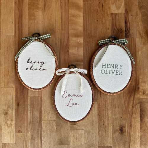 Embroidered Baby Name ~ Name Hoop ~ Embroidered Nursery Wall Hanging ~ Baby Shower Gift ~ Personalized Baby Shower
