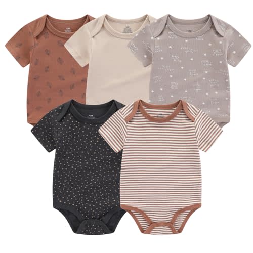 Baby Bodysuit Short Sleeve one-Piece Newborn Baby Clothes for Baby Boy and Girls