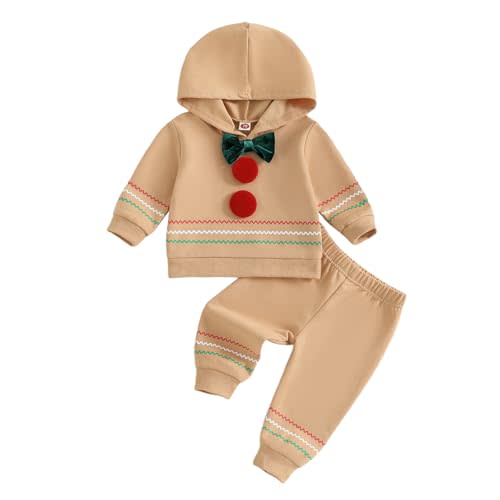 LIOMENGZI Infant Baby Boy Fall Winter Clothes Outfits Hooded Long Sweatshirt Pants Set Toddler Clothes 6 12 18 24 Months 2T