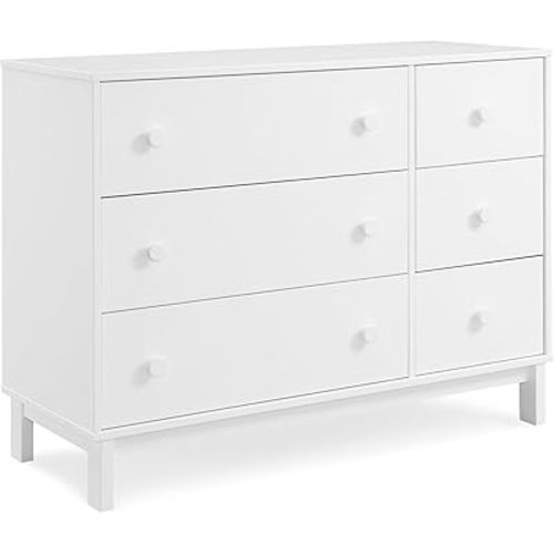 GAP babyGap Legacy 6 Drawer Dresser with Interlocking Drawers - Greenguard Gold Certified, Bianca White