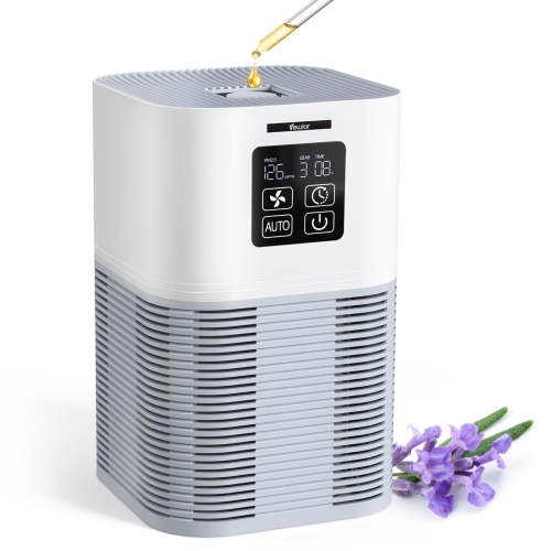 Vewior Air Purifier, 600 sq.ft Coverage, H13 True HEPA Filter, Aromatherapy, Allergy Relief, Quiet Sleep