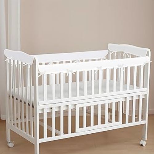 4 in 1 Soft Covers, Reversible Cotton Strip Cover for Full-Size,Easy to Install,-4pcs White