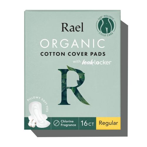 Rael Organic Cotton Regular Menstrual Pads, Unscented - 16ct