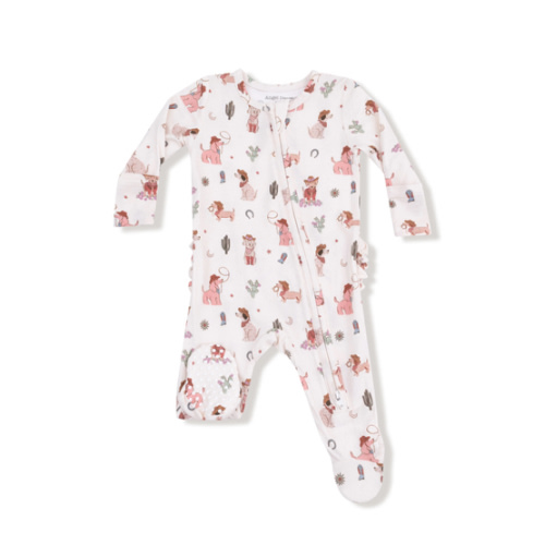 2 Way Zipper Ruffle Back Footie – Angel Dear
