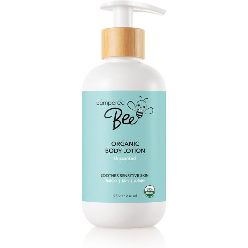 Organic Body Lotion, Unscented, 8 oz