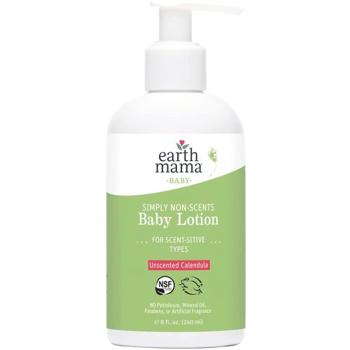 Earth Mama Simply Non-Scents Baby Lotion with Organic Calendula, 8-Fluid Ounce (Packaging May Vary) - 8 Fl Oz (Pack of 1)