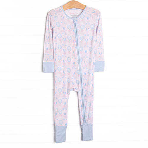 Golfing in Gingham Bamboo Zippy Pajama, Pink – Stitchy Fish