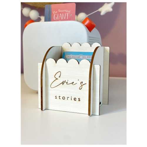 Yoto card holder, personalised Yoto storage box, Yoto player, Yoto card storage, scallop edge box