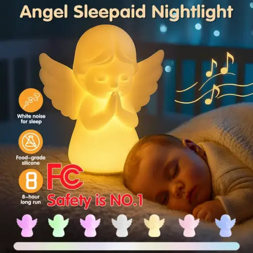 Hiseeme Angel Baby Night Light — White Noise (Baby-Breath + - TikTok Shop
