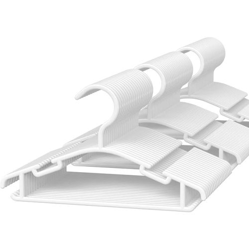 Baby Hangers - 60 Pack Toddler Hangers Kids Plastic Hanger for Infant Small Child Childrens Nursery Newborn Clothes Closet Organization White