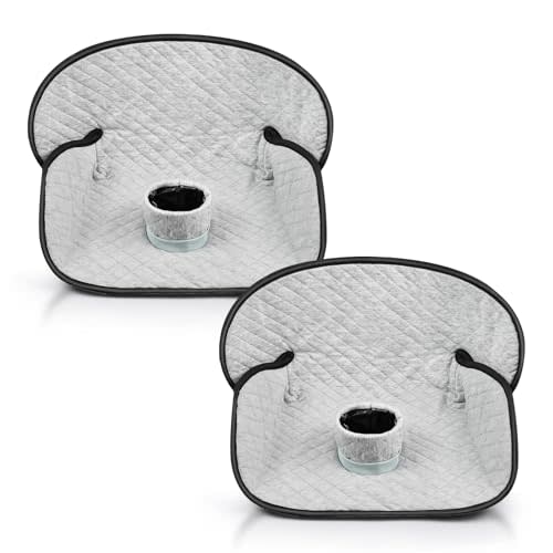 Potty Training Car Seat Protector, 2 Pack Waterproof Piddle Pads Carseat, 100% Leak-Proof Machine Washable Car Seat Liner, Non-Slip Crash-Test Approved Cover for Toddlers (Gray)