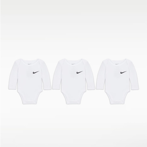Nike Essentials Baby 3-Pack Long Sleeve Bodysuits. Nike.com