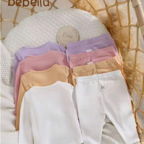 SHEIN 8pcs/Set Newborn Baby Girl Knitted Solid Color Long Sleeve Top + Elastic Waist Long Pants, Autumn/Winter | SHEIN USA