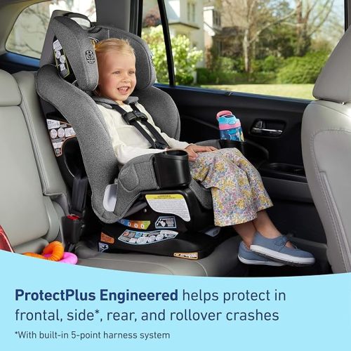 Graco Extend2Fit Convertible Baby Car Seat, Rear and Forward Facing, Adjustable Extension Panel for Extra Legroom, Cullen