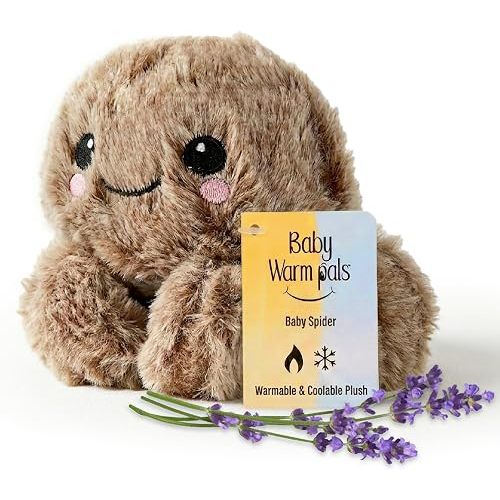Warm Pals Baby Spider, Small 3x5 Microwavable Comfort, Heated Plushie for Warmth, Calming Anxiety, Relaxing Bedtime Snuggles and Cozy Toys for Kids and Adults