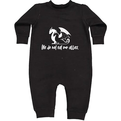 We Do Not Eat Our Allies Fourth Wing Basgiath Infant Fleece Rompers, Warm, Adorable