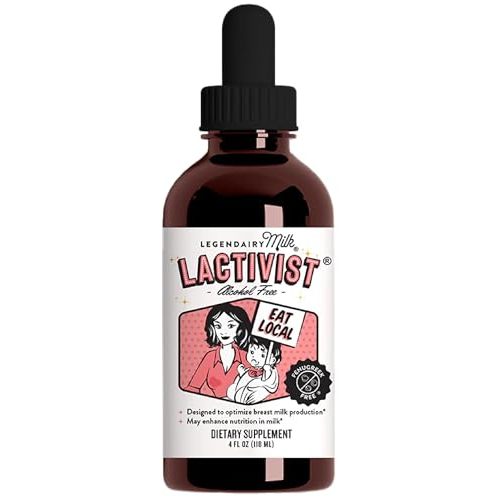 Legendairy Milk Lactivist Drops, Breastfeeding Supplement to Increase Breast Milk Supply, Organic Torbangun for Lactation, Made in USA, Alcohol Free, 4 Fl Oz