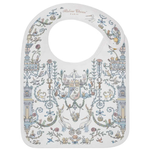 Satin Bib Caitlin Wilson Toile de Jouy Blue