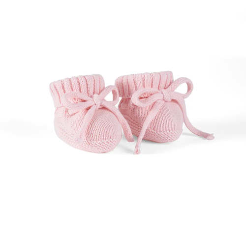 Knitted Booties in Pink