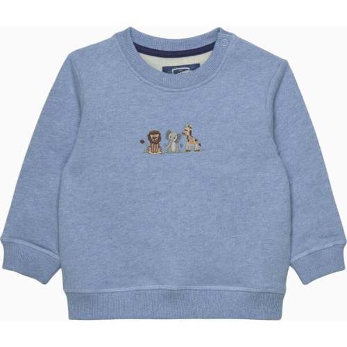 Augustus & Friends Sweatshirt, Pale Blue Marl - Trotters London | Maisonette (6-12 mo)