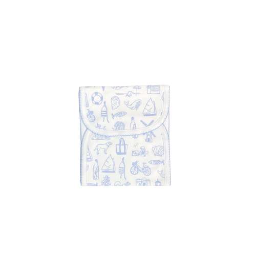 Nantucket Collection Burp Cloth-Ocean Blue