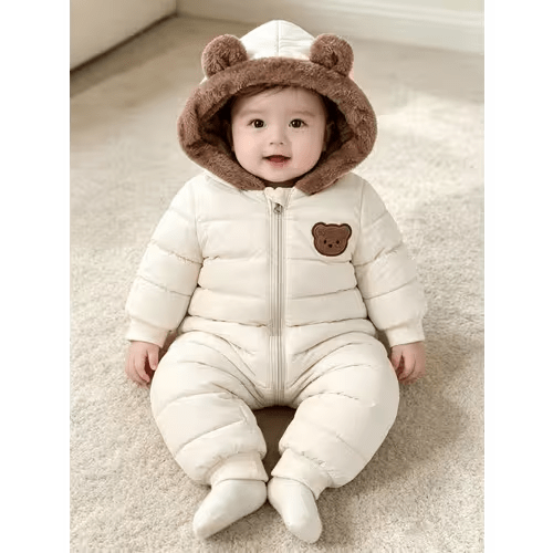 infant toddler winter bodysuit plush lining - Temu