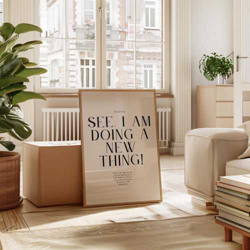 Isaiah 43:19 Bible Verse Print | Modern Christian Home Decor