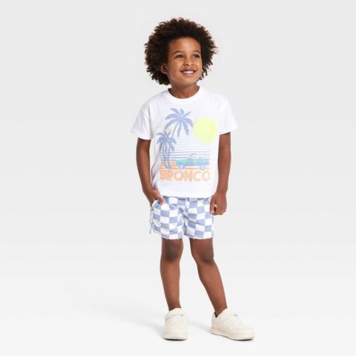 Toddler Boys' 2pc Ford Bronco Top & Bottom Set - White 3T