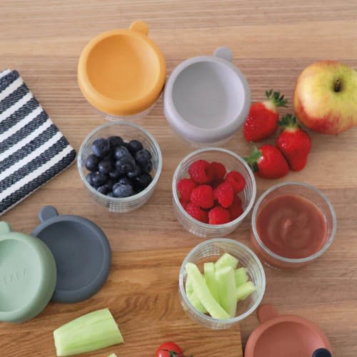 BEABA 6 Pack Glass Baby Food Jars - Sunrise - 5Oz.
