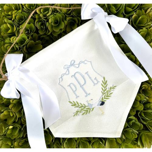 Custom Baby Banner, Welcome Banner, Hospital Door Sign, Baby Shower with BOWS