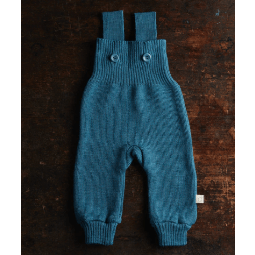 Baby & Kids Merino Wool Dungarees - Dove Blue