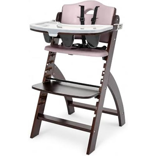 Beyond Junior Y High Chair - Mahogany Wood - Lilac