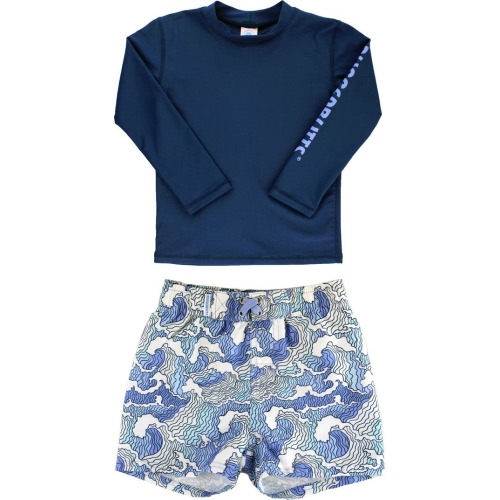 Baby Ocean Two-Piece Rashguard Swimsuit, Size: 3-6M