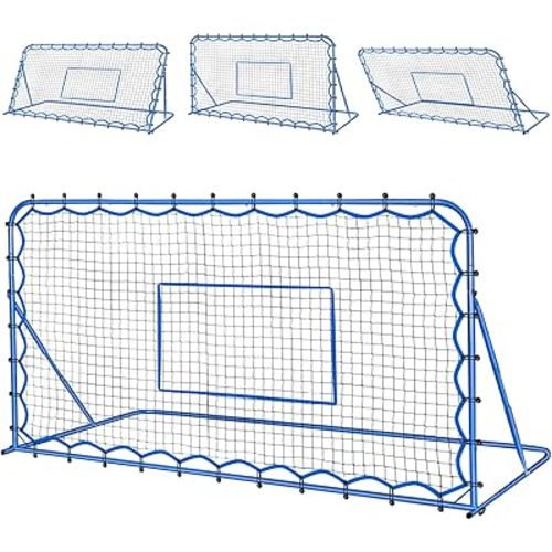 Soccer Rebounder Net, Quick-Switch Angle Soccer Training for Control, Passing Practice, Easy Setup Rebounder Gifts Aids & Equipment for Kids,Teens & Adults