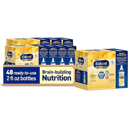 Enfamil NeuroPro Ready-to-Use Baby Formula, Ready to Feed, Brain and Immune Support with DHA, Iron and Prebiotics, Non-GMO, 2 Fl Oz (Pack of 48)