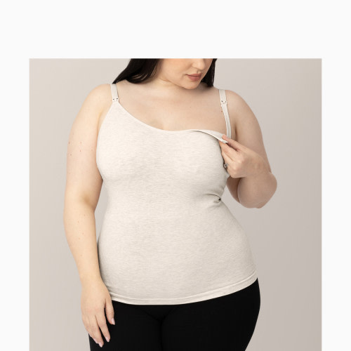Kindred Bravely Sublime Bamboo Maternity & Nursing Cami - Oatmeal Heather, 1X